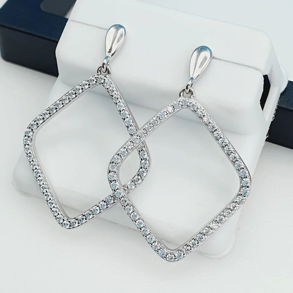 925 Sterling Silver Cubic Zirconia Earrings Uu1p6a6115 64$